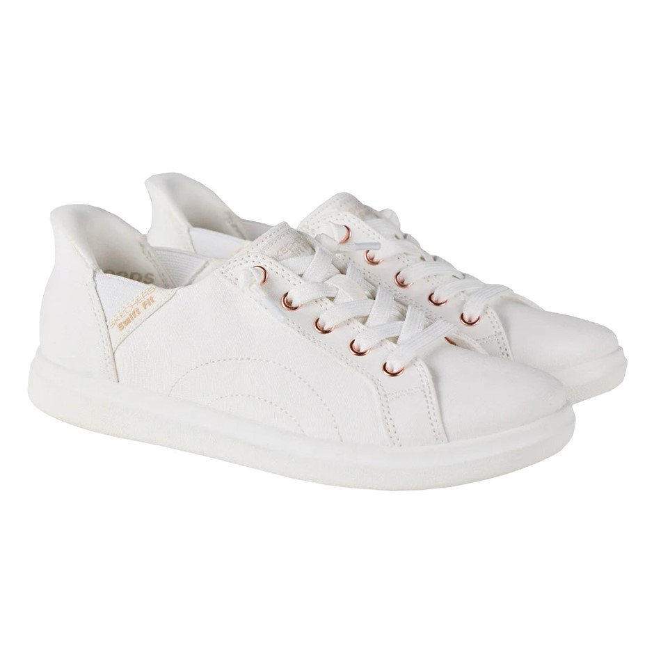 SKECHERS Women's Bob's Swift Fit Shoes, Size US8, White (WHT), 179228CS. B