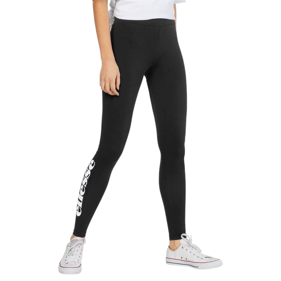 3 x ELLESSE Women's Visi Tights, Size UK8 / US4, 95% Cotton, Black (011), S