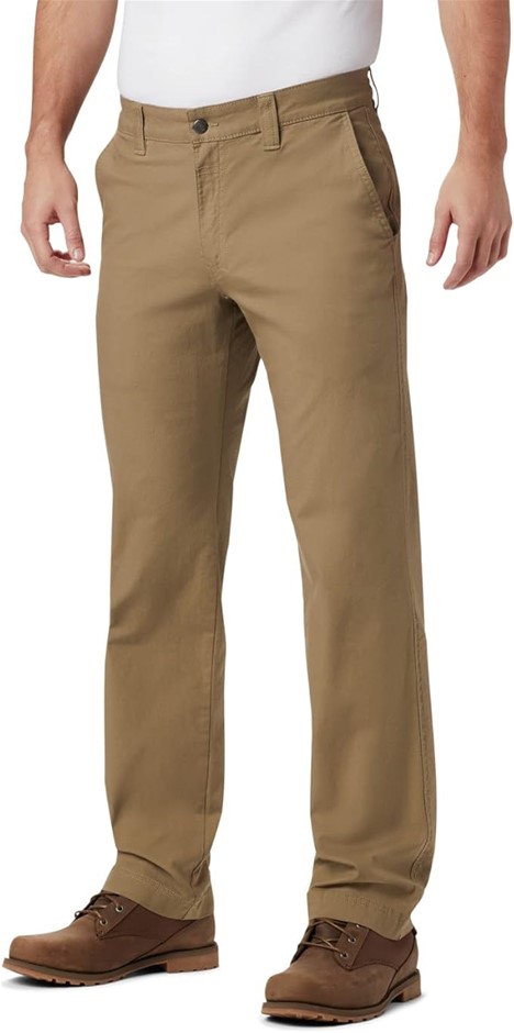 COLUMBIA Men's Flex ROC Pant, Size 33x34, Flax. Buyers Note - Discount Fre