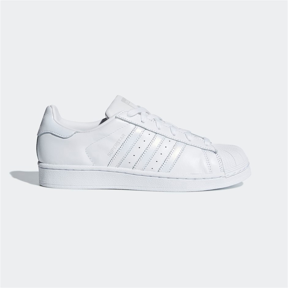 ADIDAS Women's Superstar Shoes, Size US10 / UK8.5, Feather White/Feather Wh