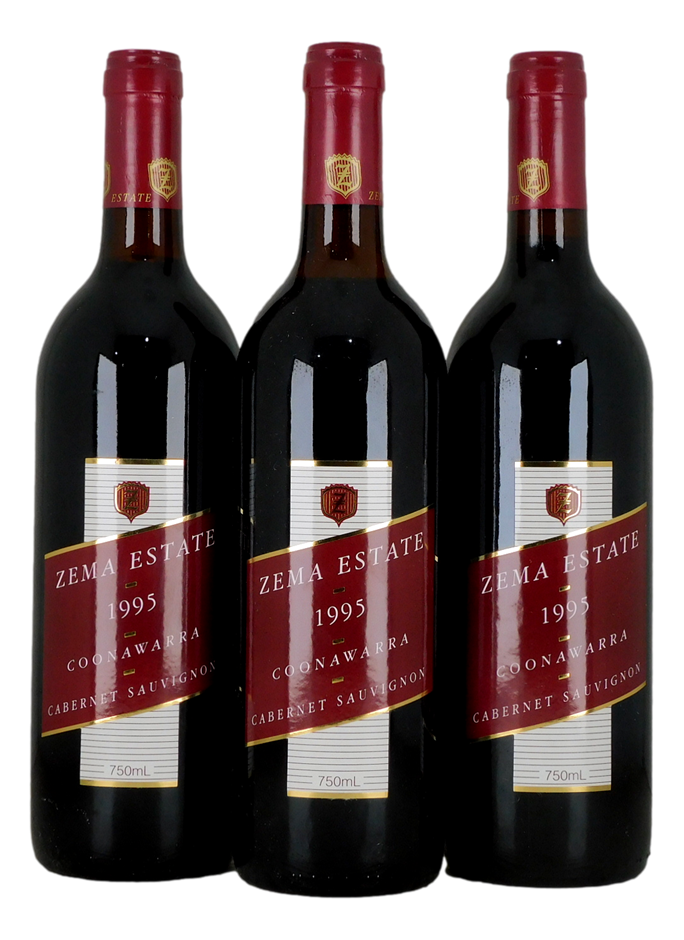 Zema Estate Cabernet Sauvignon 1995 (3x 750mL), Coonawarra
