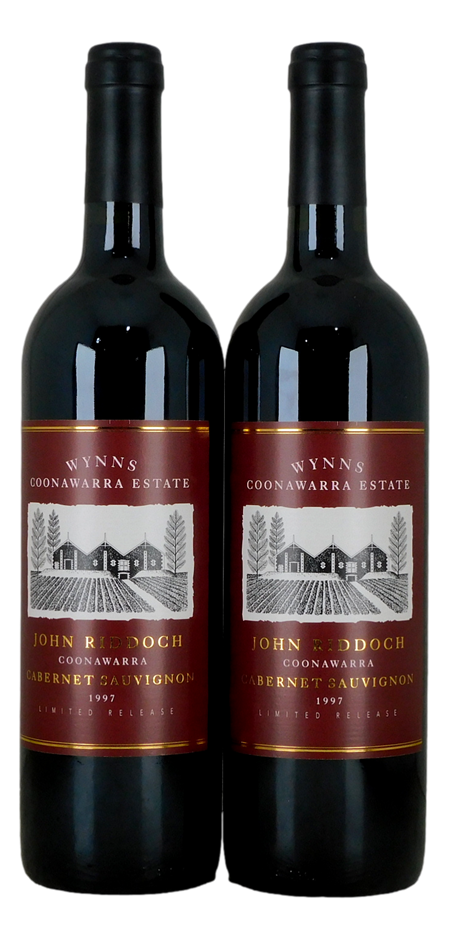 Wynns John Riddoch Cabernet Sauvignon 1997 (2x 750mL), SA.