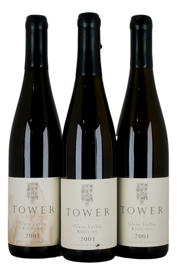 Tower Estate Clare Valley Riesling 2001 (3x 750mL), SA.