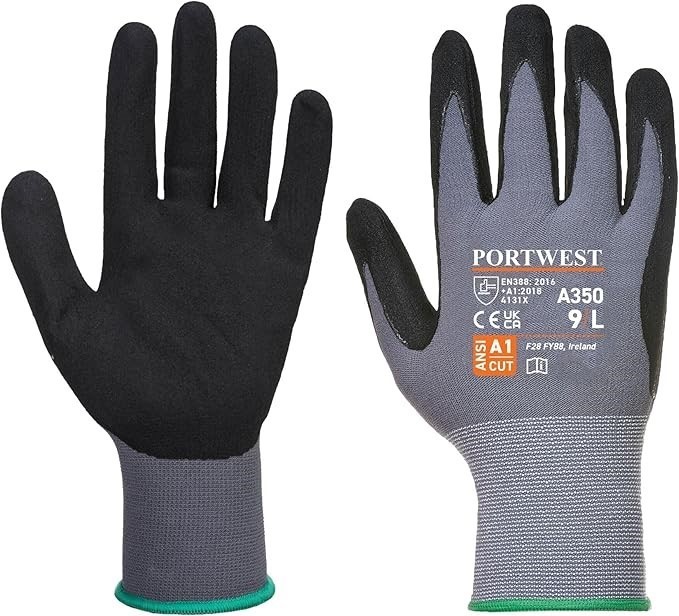 2 x PORTWEST Dermiflex Glove Handling Work Protective Safety Grip Resistant