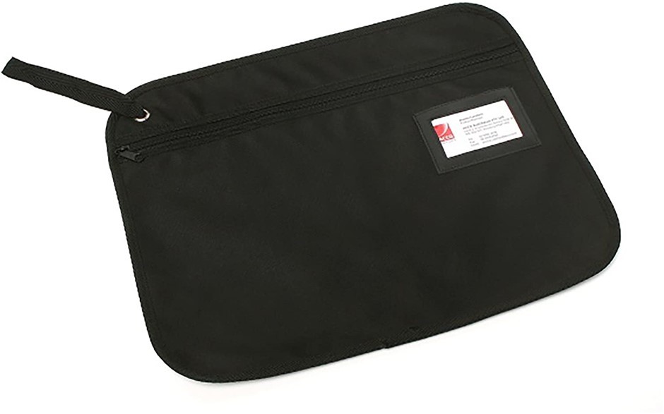 MARBIG Convention Satchel Expanding Zipped Fabric Black.