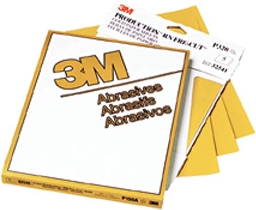 3M 02549 Production Gold 23cm x 28cm P80 Grit Resinite Sheet