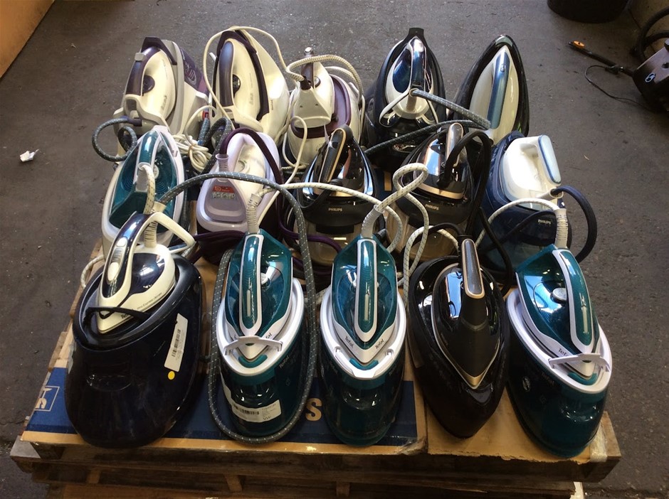 Mix Brand Mix Model Steam Irons (Lot of 15)