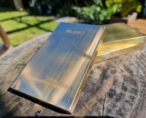 1kg Brass Ingot - 1000g Pure Brass Bar - Brass Bullion by Great White
