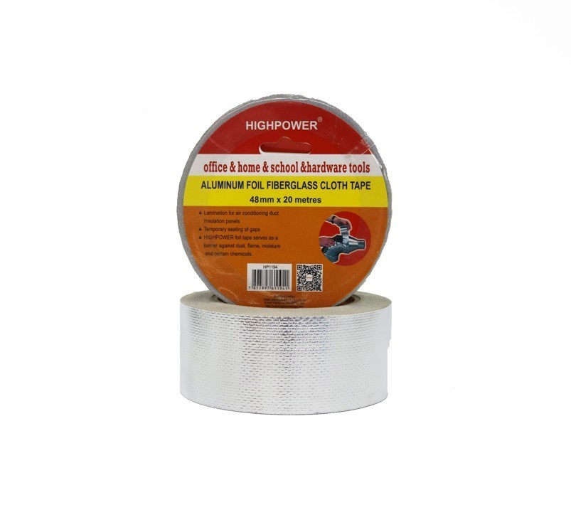 3 x HIGH POWER Aluminum Foil Fiberglass Cloth Tapes, 48mm x 20M.