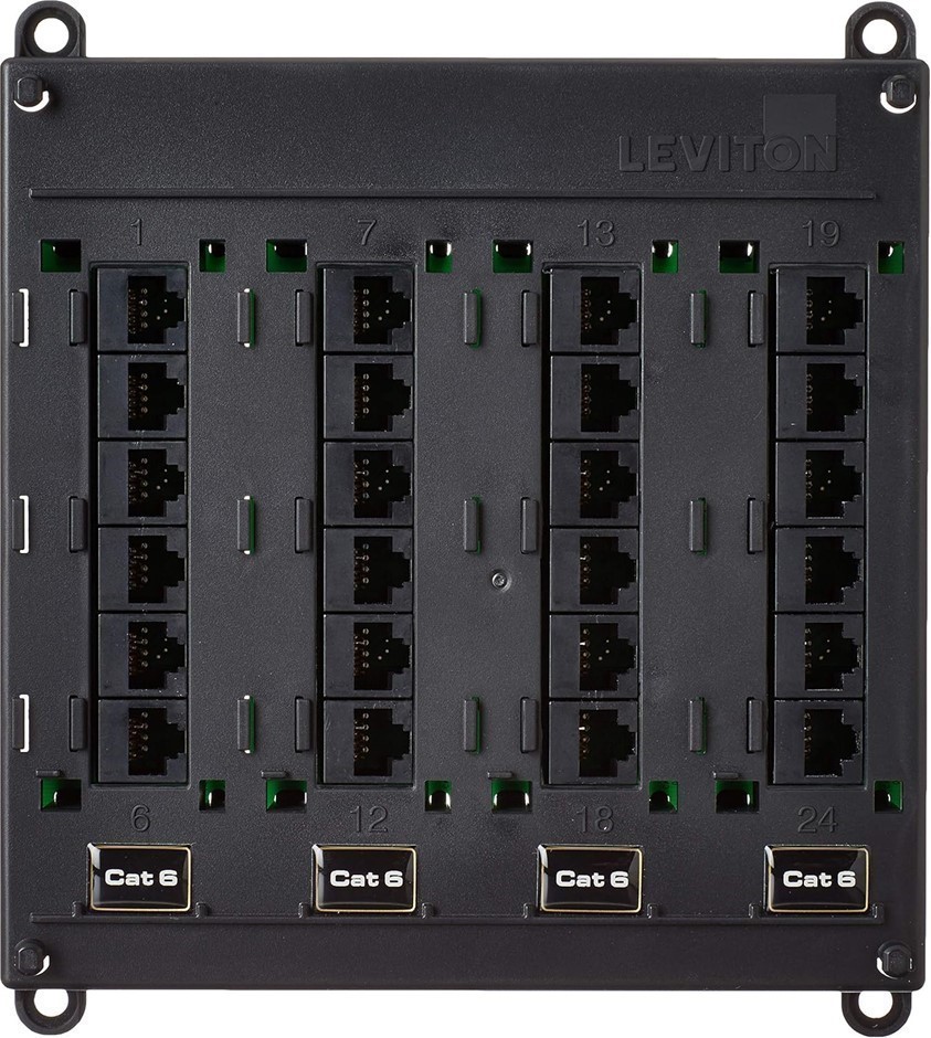 LEVITON 476TM-624 EB 24PORT CAT6 Patch Panel Twist MNT.