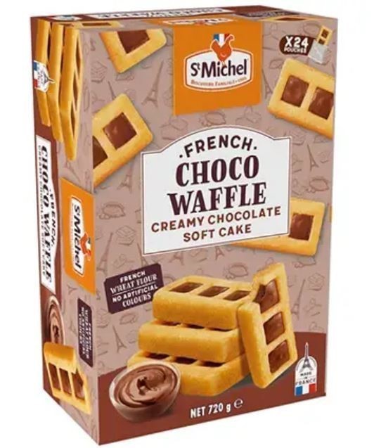 2 x Box of 24pc ST MICHEL French Choco Waffle Creamy Chocolate Soft Cake, 7