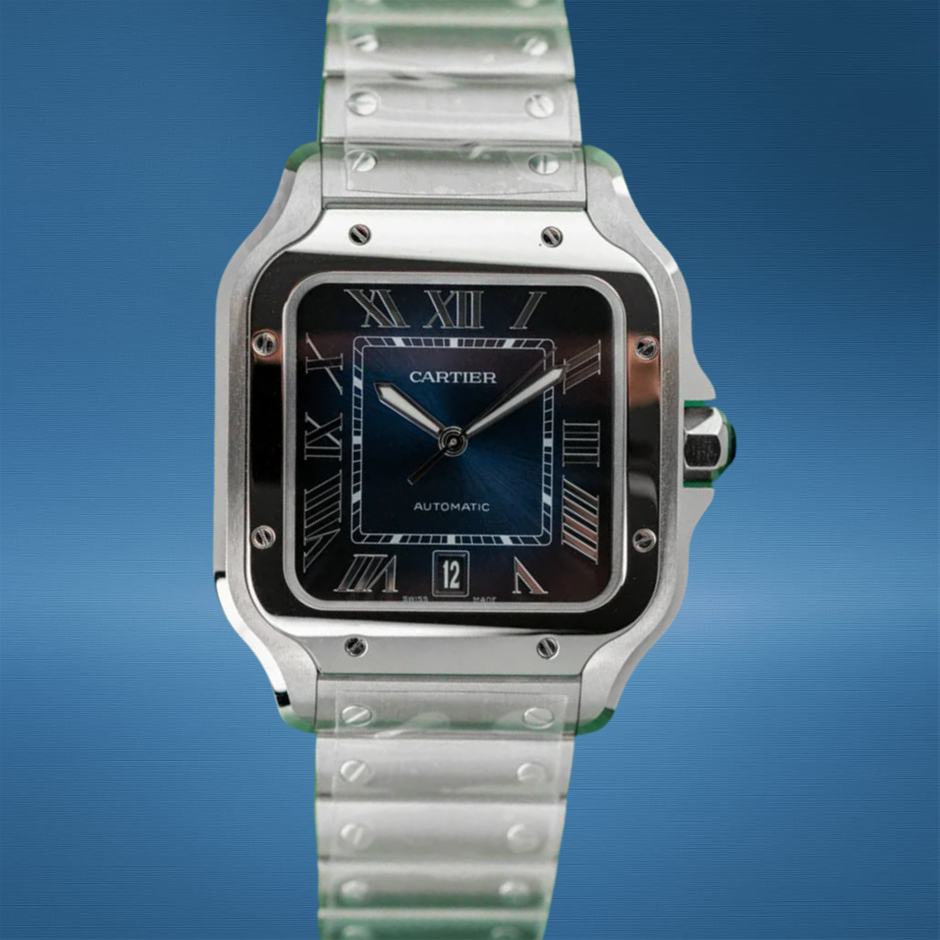 Cartier Santos De Cartier WSSA0030 Large Size Blue Dial 2024 Model New BxP