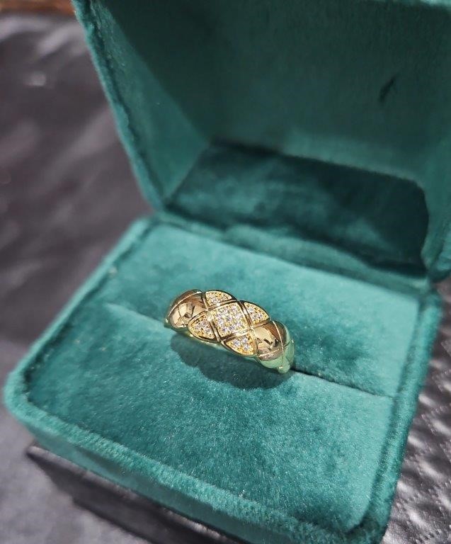 18K/Italy Solid Gold Filled Ring -(stamped 18K/Italy)-Warranty Quality-9 US