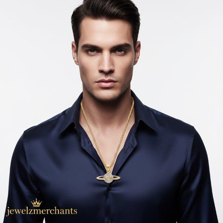 'Jewelzmerchants'Italy 925 Silver Men's Rings & Necklace