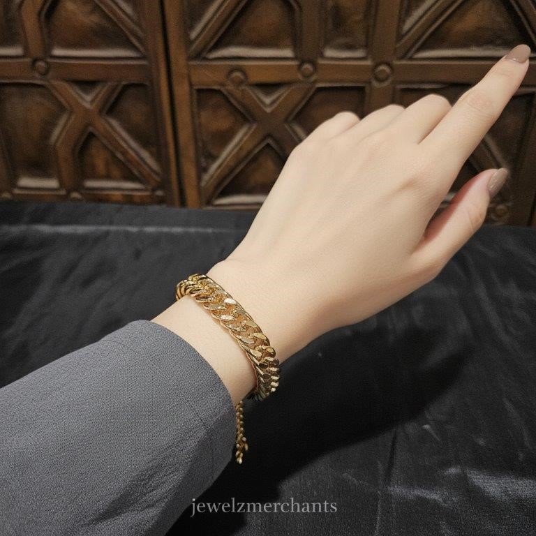 18KGF/Italy Stamped Gold Filled Cuban Bracelet -20cm