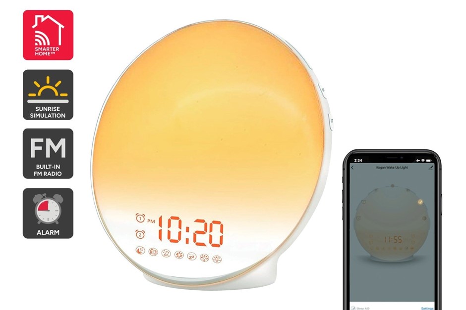 KOGAN SmarterHome™ Smart Sleep Aid & Wake Up Light with FM Radio
