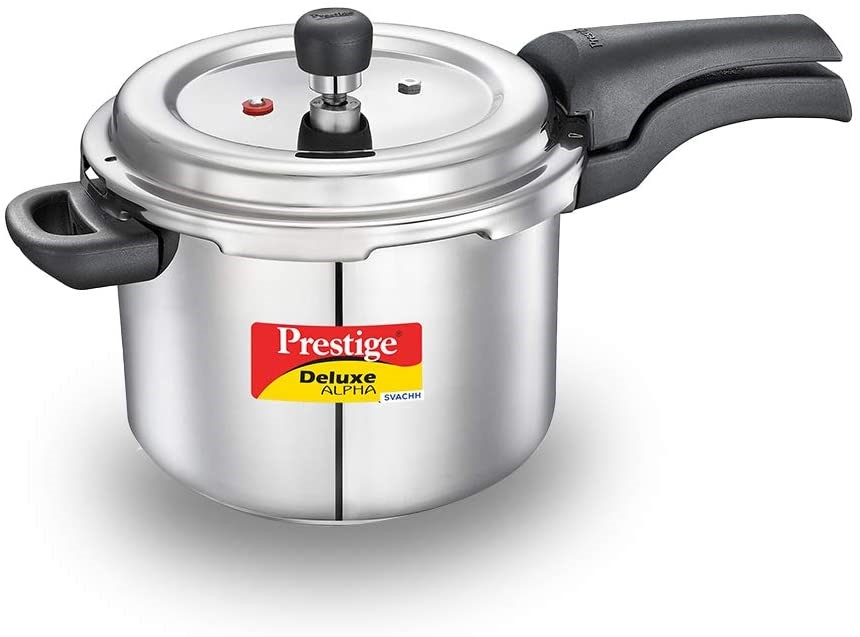 PRESTIGE PRASV4 Pressure Cooker, 4L Capacity, Stainless Steel, Silver. NB: