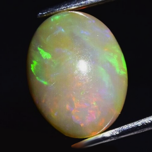 1.57ct Oval Cabochon Cut Play-of-Color Opal Gemstone - 1Pc