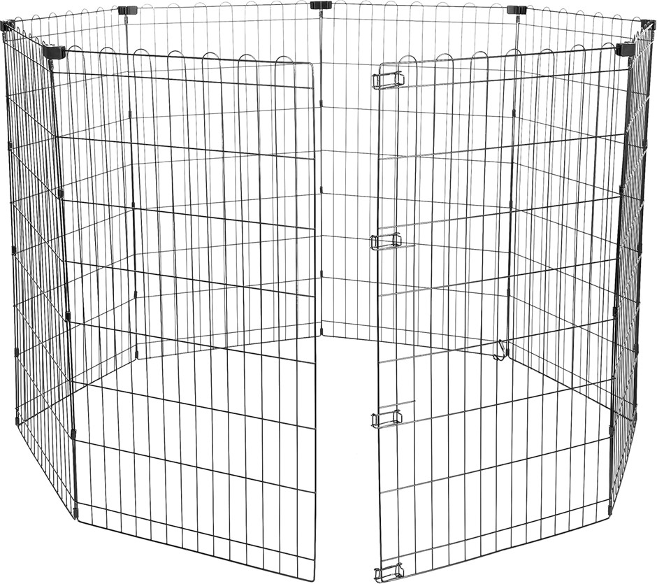 AMAZON BASICS Foldable Metal Pet Dog Exercise Fence Pen - 152 x 152 x 107 c