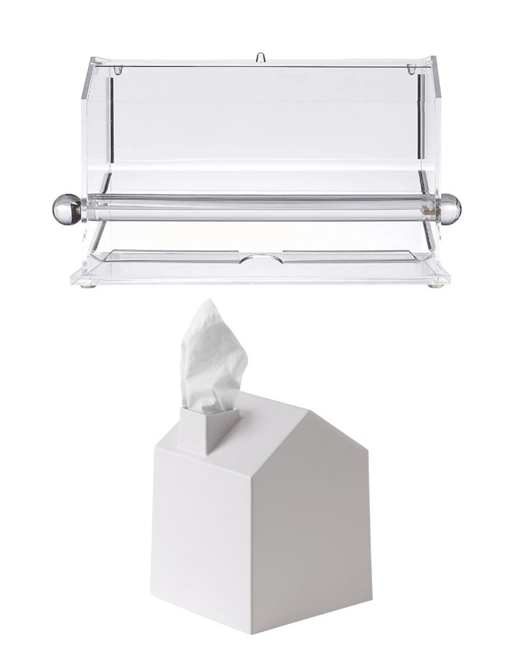 HOME DECOR BUNDLE: WINCO Acrylic Straw Dispenser Model ACSD-712. + Umbra Ca