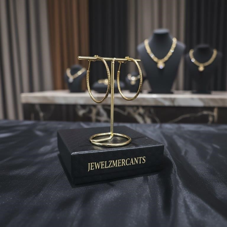 22K/Italy Solid Gold Filled Earring -(stamped 22K/Italy)-Warranty Quality