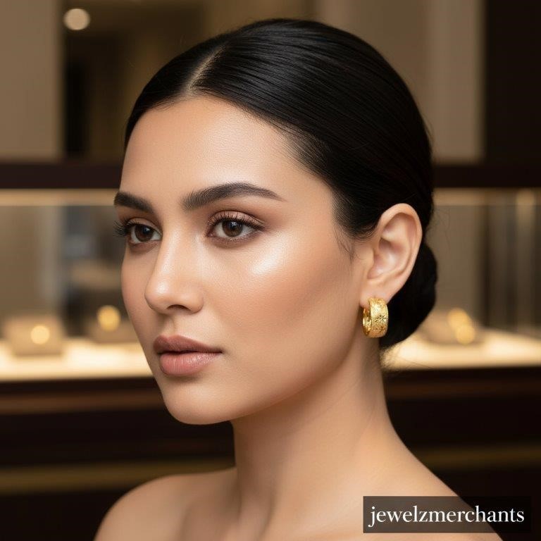 22K/Italy Solid Gold Filled Earring -(stamped 22K/Italy)-Warranty Quality