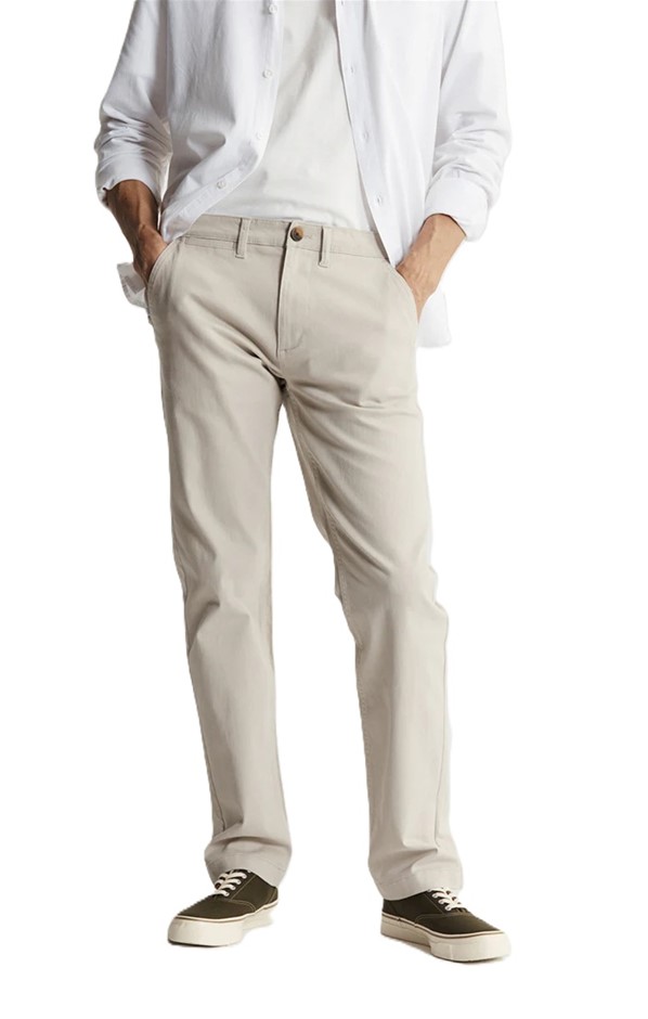 JACHS Men's Stretch Bowie Fit Pant, Size 30x32, 98% Cotton, Stone.