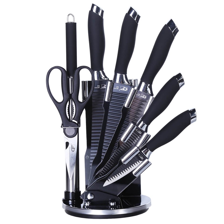 CF 8pc Kitchen Knife Set Comprising : Chef, Bread & Carving Knives 8", Util