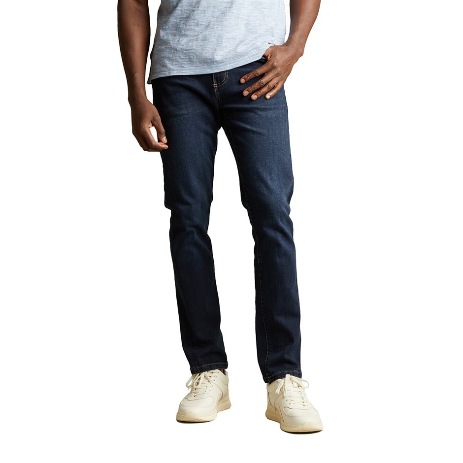 ENGLISH LAUNDRY Men's Harrow Straight Jeans, Size 40x32, 98% Cotton, Dark I