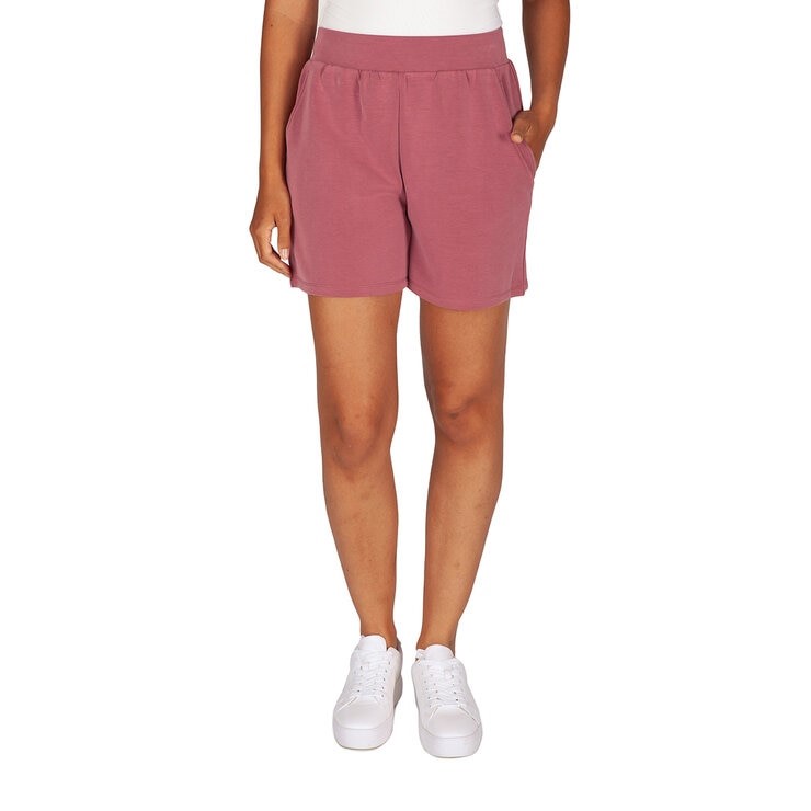 2 x LAZYPANTS Women's Scuba Shorts, Size M, Berry.