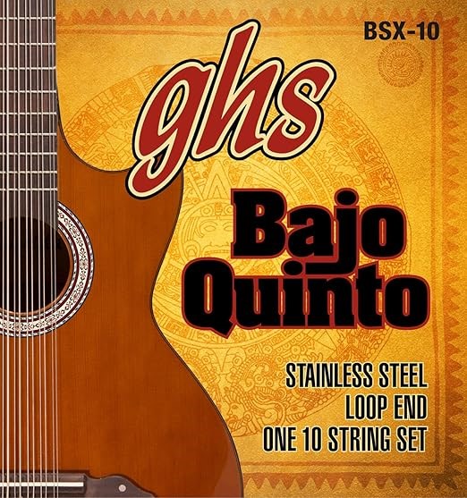 GHS Strings GHS Stainless Steel Bajo Quinto Strings-Loop End (BSX-10)