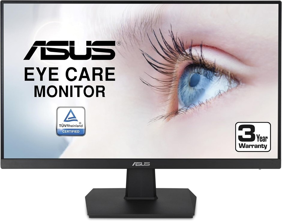 ASUS VA24EHE 23.8” Monitor 75Hz Full HD (1920x1080) IPS,Black.