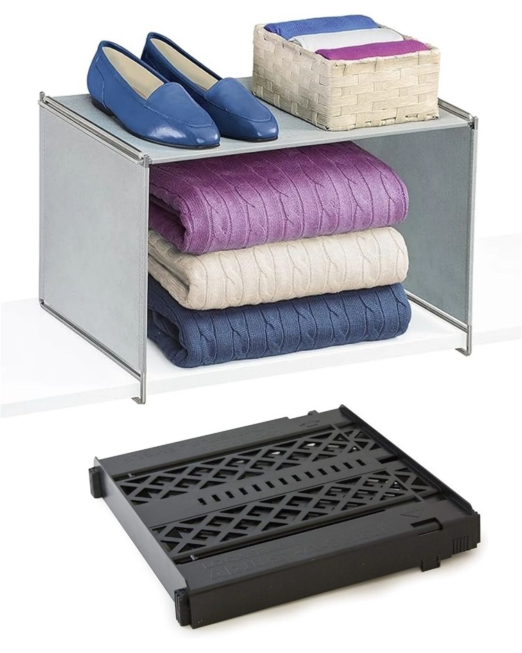 CLOSET ORGANISER BUNDLE: LYNK Vela Locking Closet Shelf Organizer - Extra S
