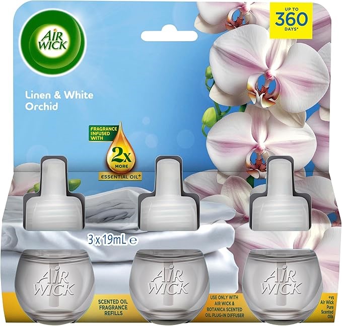 Air Wick Linen & White Orchid Plug-in Triple Refill