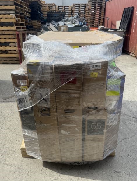 PALLET OF TV's (WORTH $8K) containing: 3x LG TV; 1x Philips TV, 1x Konka Sm