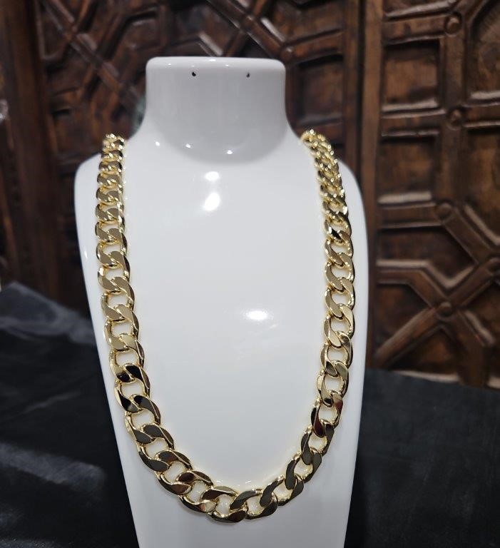 18k Italy Stamped Solid Heavy Yellow Gold Filled Chain-Quality Guarantee