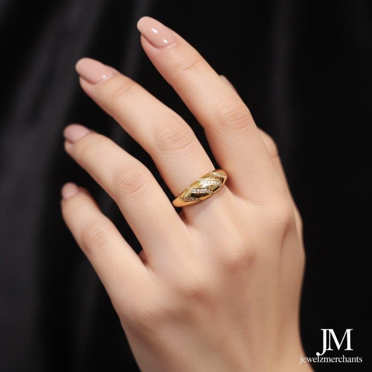 18K/Italy Solid Gold Filled Ring -(stamped 18K/Italy)-Warranty Quality-8 US