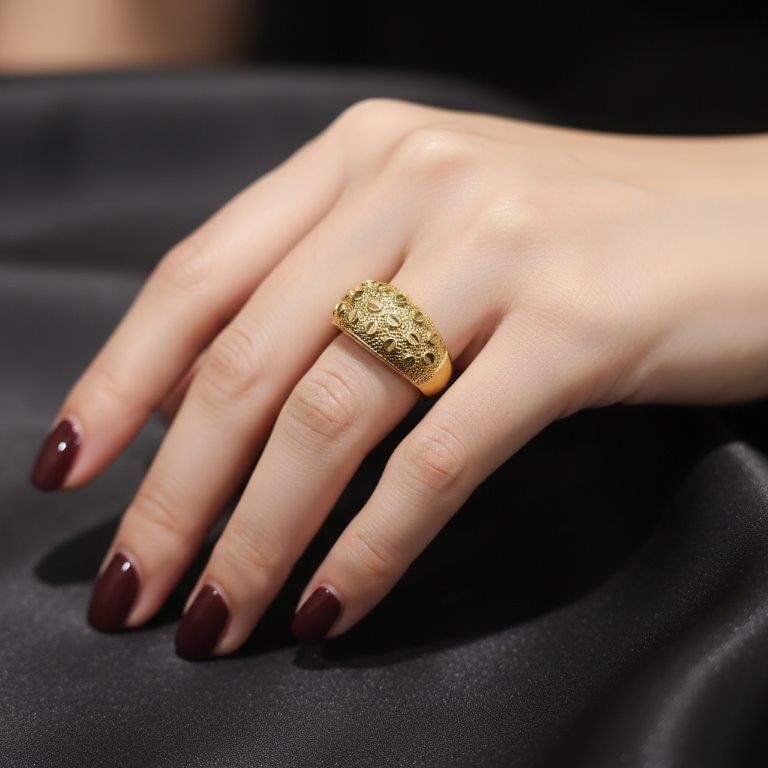 22K/Italy Solid Gold Filled Ring -(stamped 22K/Italy)-Warranty Quality