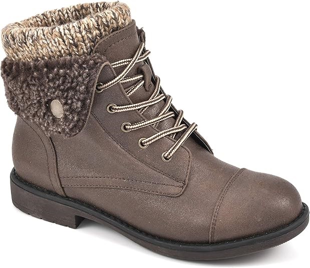 CLIFFS By WHITE MOUNTAIN Duena Boots, Size 7.5, Brown Multi/Fabric (249), C