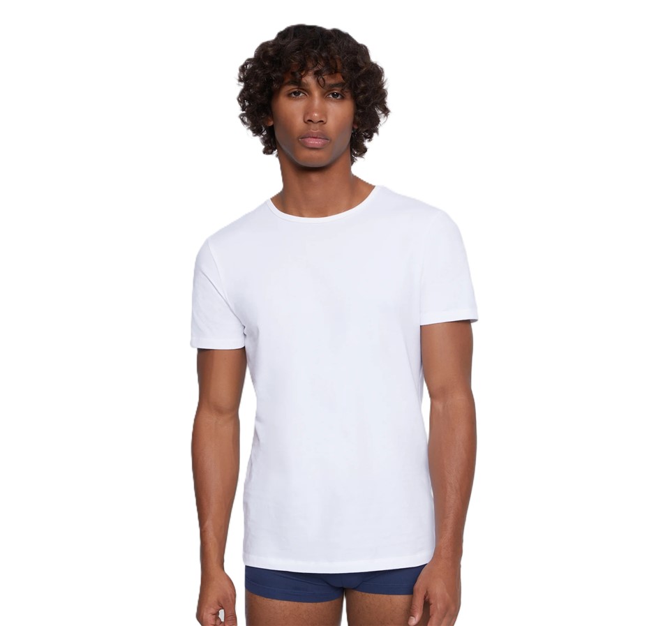 5 x LEVI'S Men's Crew Tees, Size M, 100% Cotton, White. Buyers Note - Disc