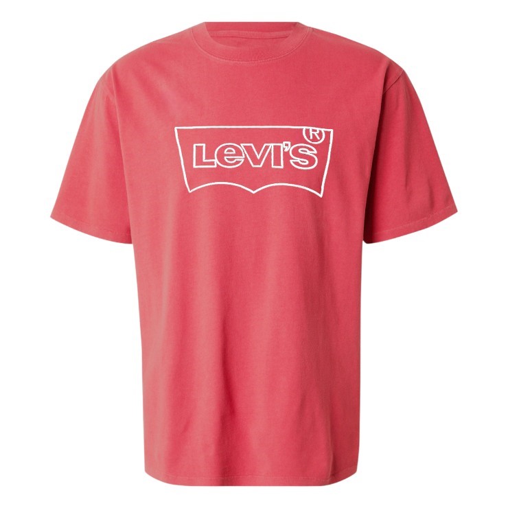 2 x LEVI'S Graphic Crew Tee, Size 3XL, 100% Cotton, Melon Red (2067), 22491