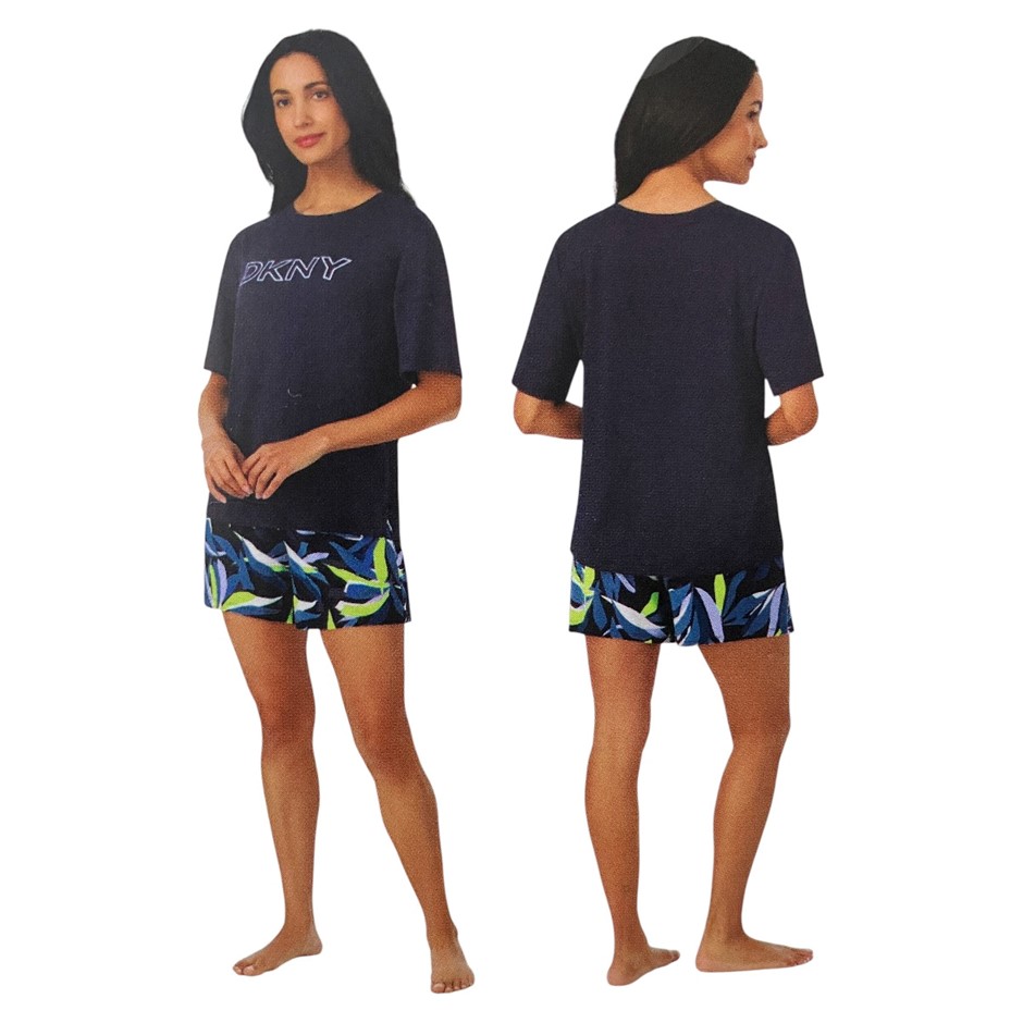 DKNY Women's 2pc PJ Set, Size L, Navy. Buyers Note - Discount Freight Rate