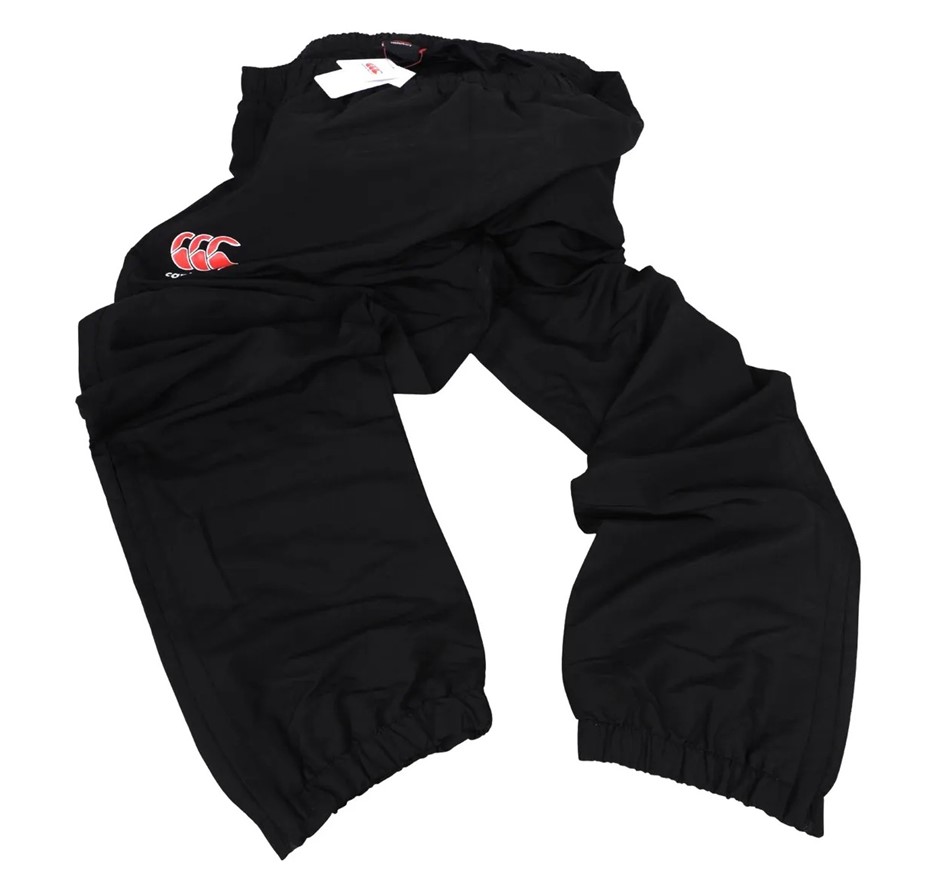 CANTERBURY Men's CCC Zip Track Pant, Size S, 100% Polyester, Black (989), Q
