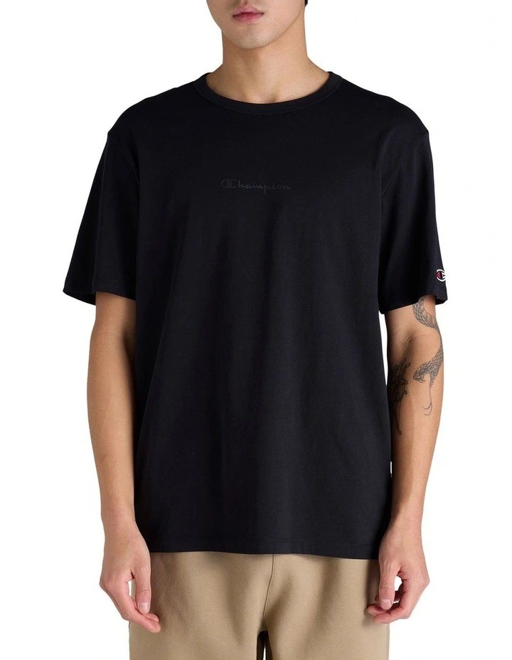 2 x CHAMPION Men's Legacy Tonal Script Tee, Size 2XL, Black, AU4YG. Buyers