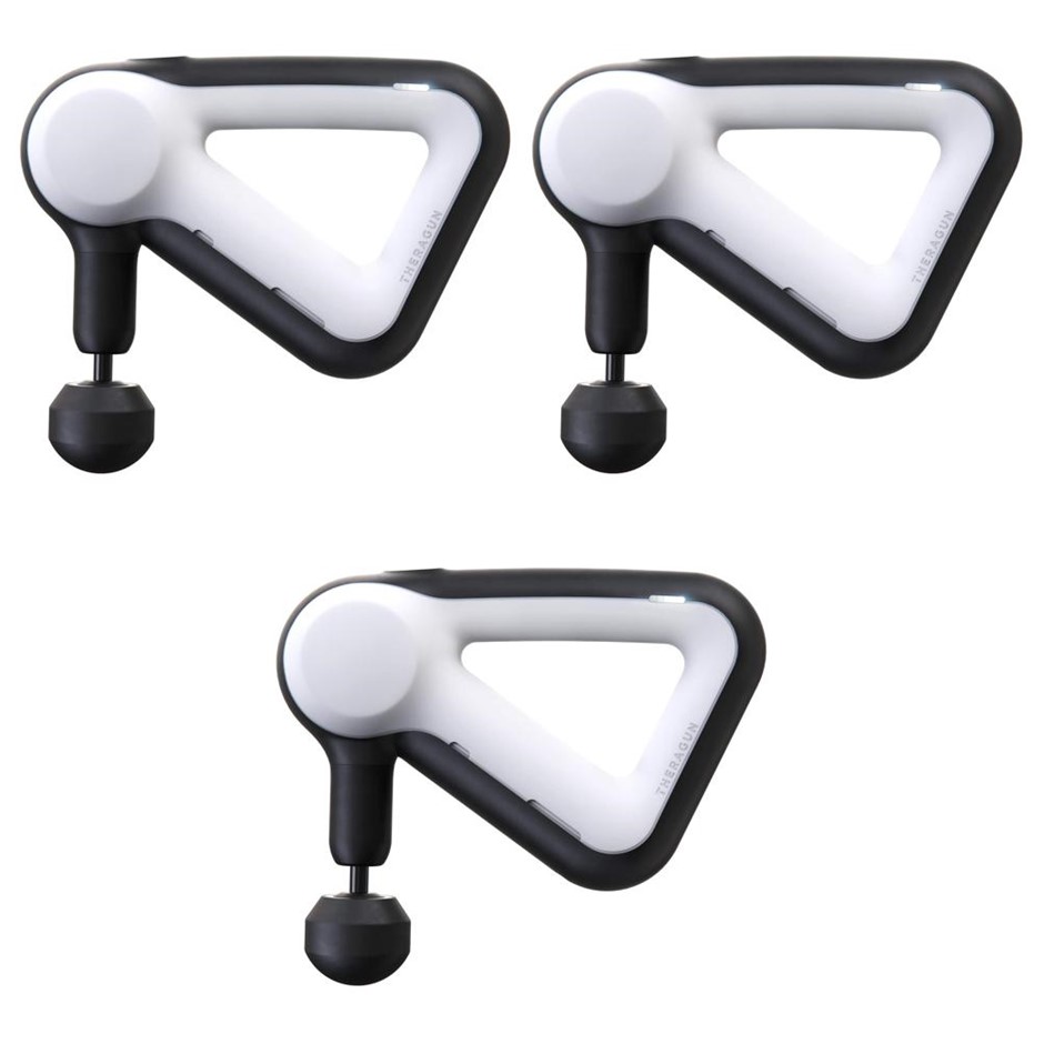 3 x THERAGUN liv Percussive Therapy Device, Handheld Deep Muscle Treatment