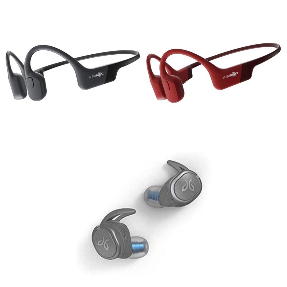 3 × Assorted Bone Conduction Headphones. Incl: 1 × AFTERSHOKZ Aeropex Wirel