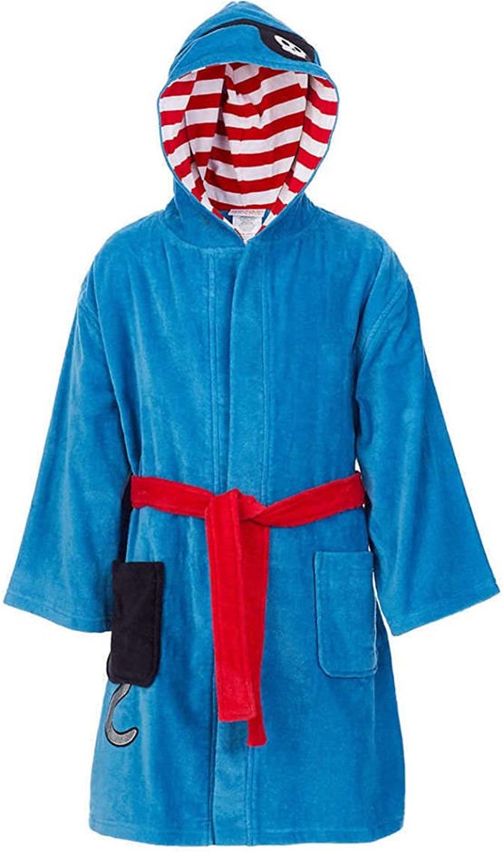 SAINT EVE Swim Youth's Beach Cover-Up, Size XS (3/4), 100% Cotton, Pirate B