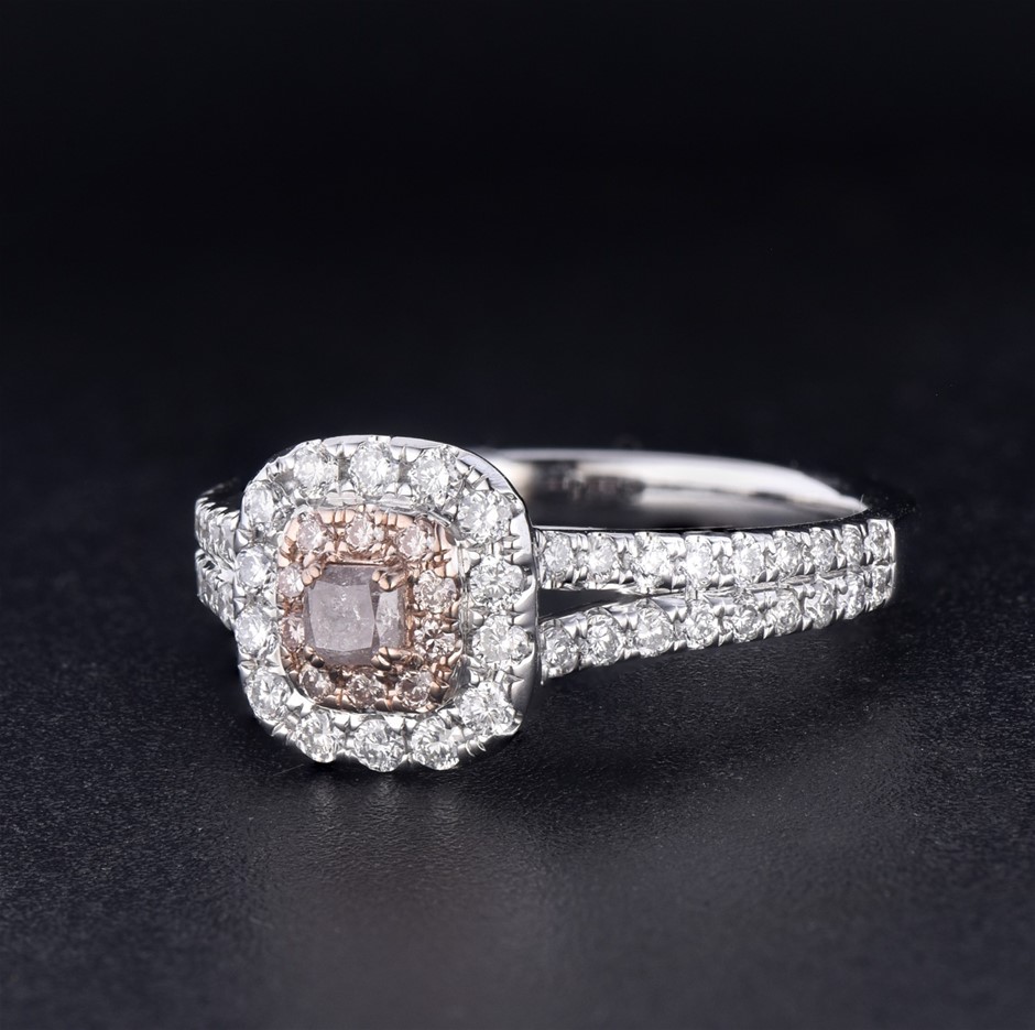 0.77ct Pink Diamond Gold Ring