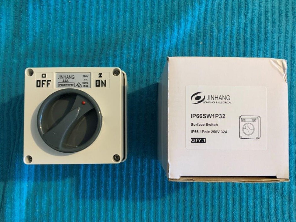 New in Box Jinhang Weatherproof Switch, IP66, 1 Pole - Quantity 5