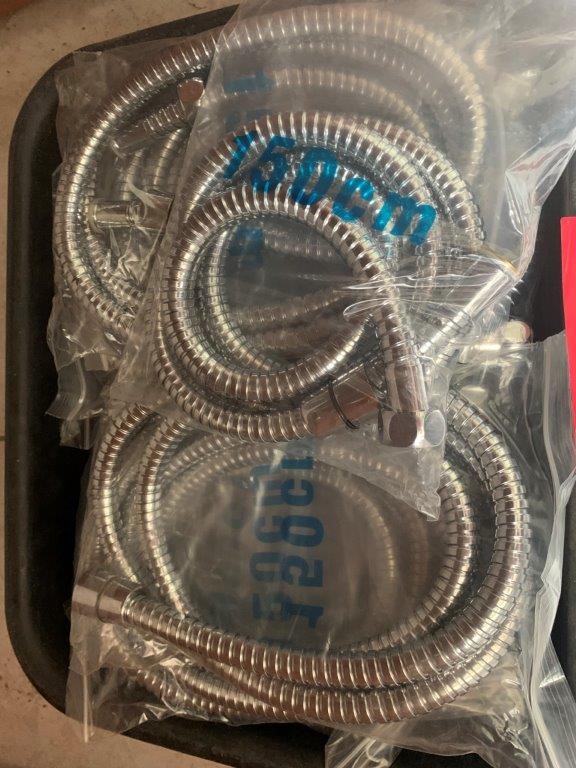 New in Packaging Braided Water Hoses, 150cm Long - Qty 14